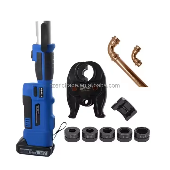 

18V Pro Press 5.0Ah*2 Battery Powered HVAC Plumbing Tool Kit Hydraulic Crimping Tool For Copper & Stainless Steel M12-28mm 220V