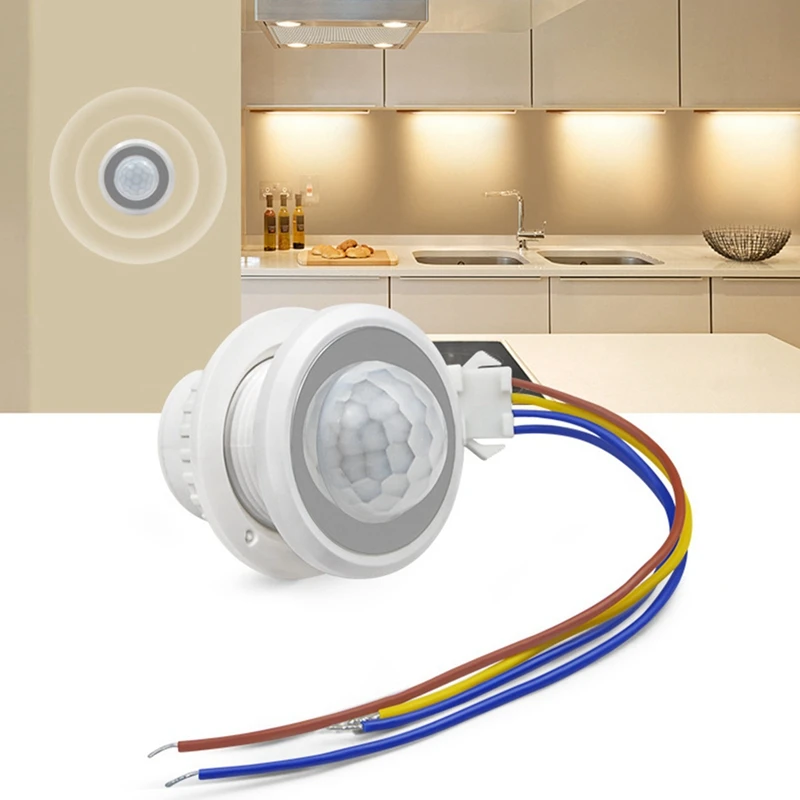 2Pcs Motion Sensor Light Switch Smart Detection Time Delay Adjustable Infrared Induction