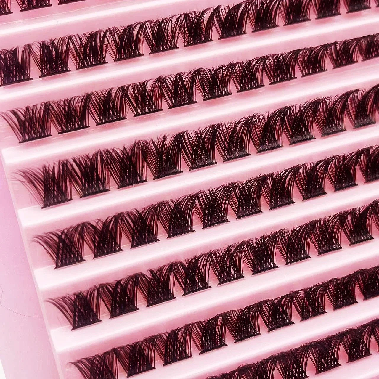 ピンセット付きディリーラッシュエクステンションキット、つけまつげクラスター、wiスパイdカーリングクラスター