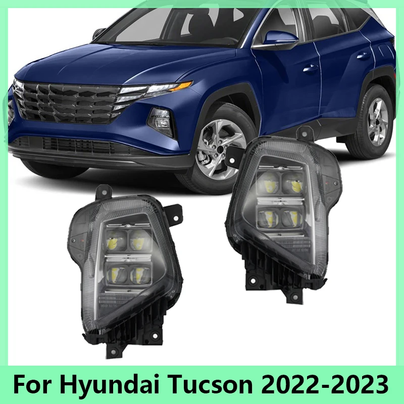 

Front Fog Lights For Hyundai Tucson 2022-2023 Car Daytime Running Light Auto Lamp Accessories 92101-CW100 92102-CW100