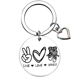 Dance Lover Gifts Teacher Keychain Dance Team Key Chain Pendant Thank You Teacher Present