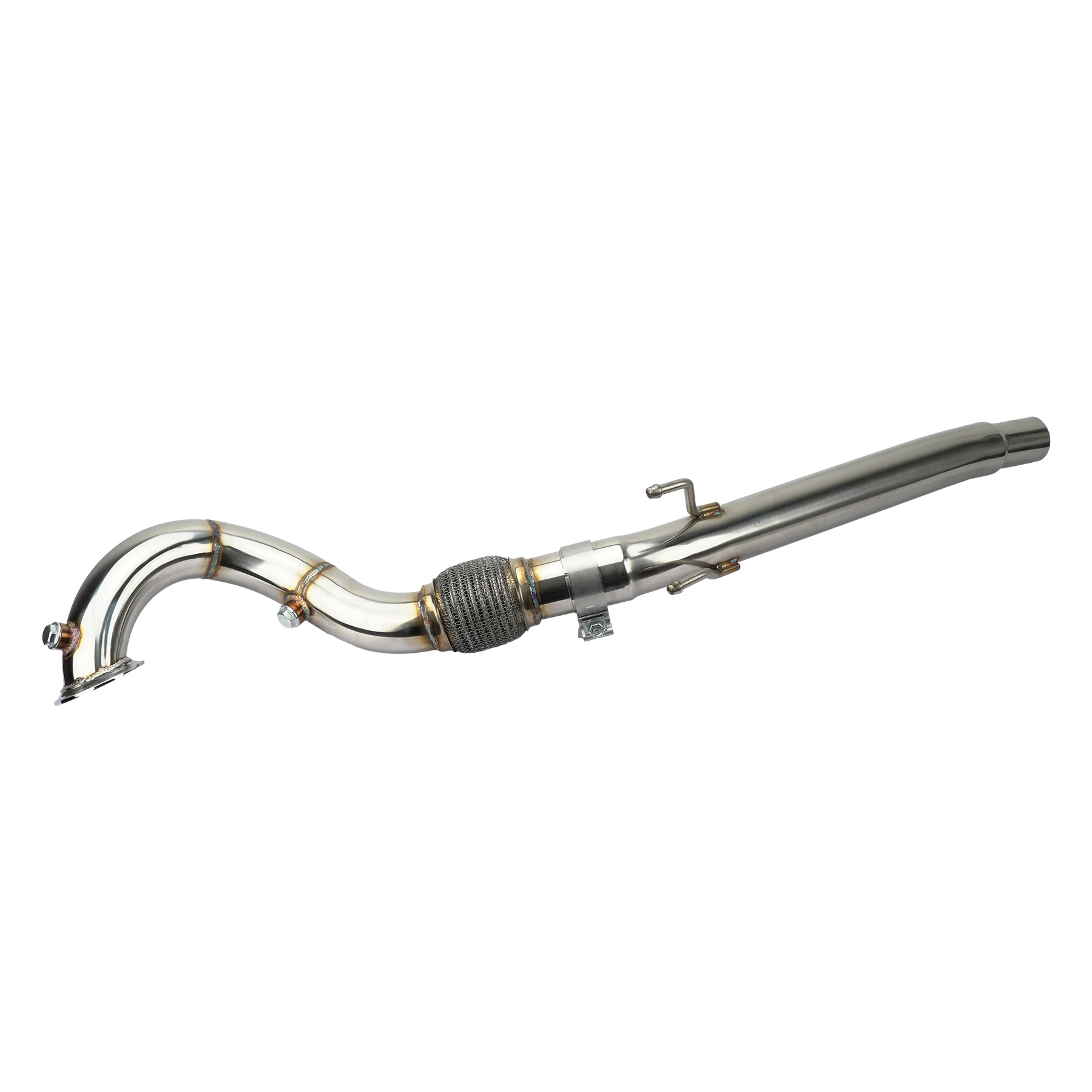 Tubo de bajada sin gato EA211 1,4 T de 2,5 pulgadas para VW Golf MK7 Jetta SE Audi A3 Skoda Kodiaq Mk1 MQB tubos colectores de escape de carreras tubo de bajada