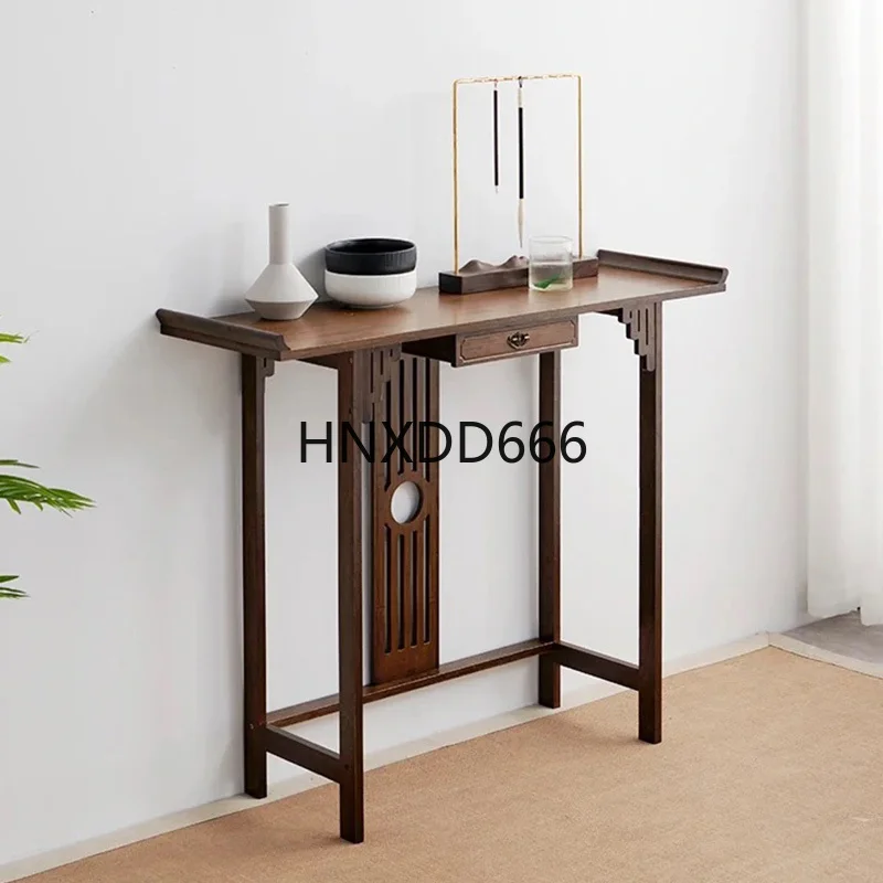 Nova mesa de entrada de nogueira chinesa mesa de tira simples