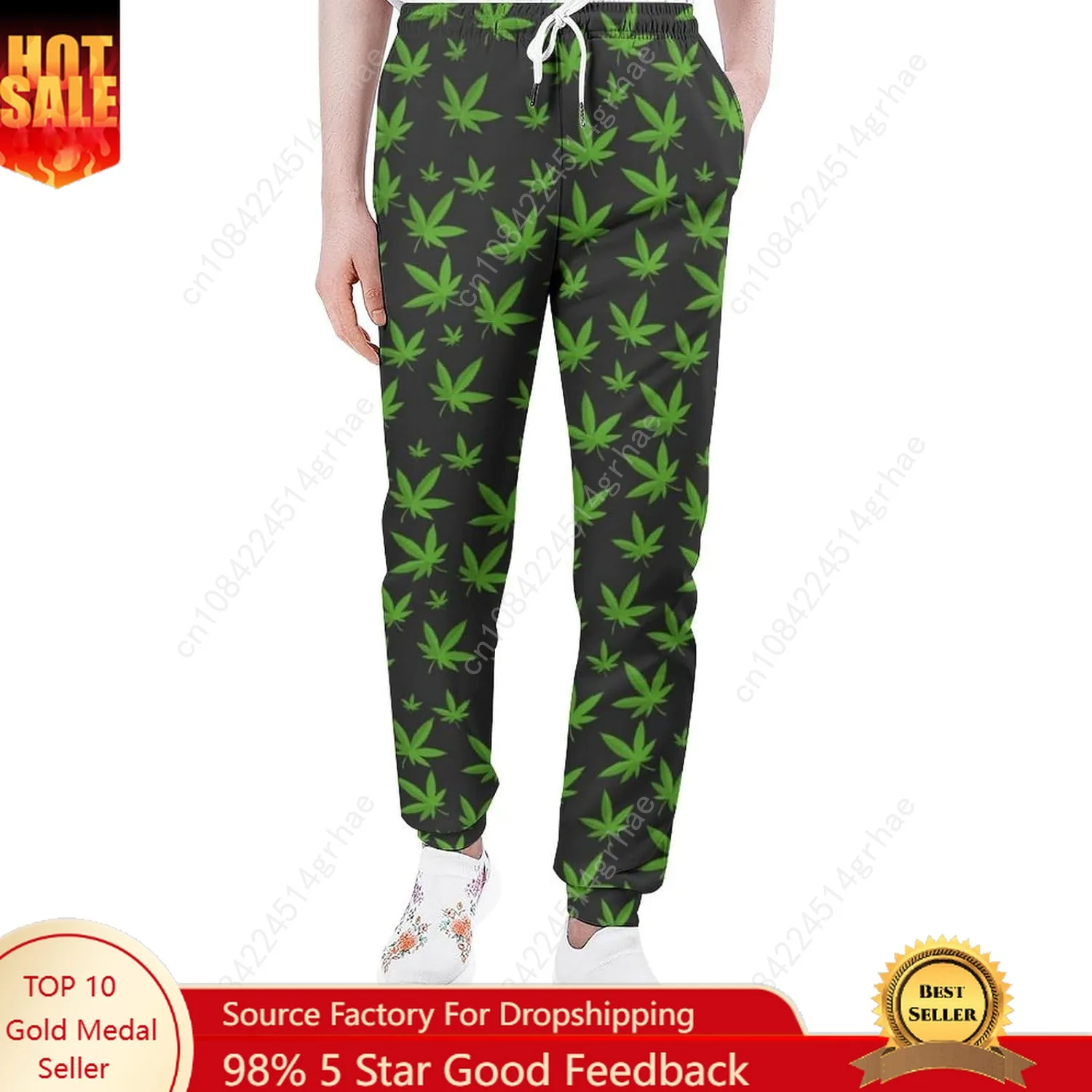 

Leaf Weed Cannabis Pants Men Casual Trousers Elastic Long Pant Sport Pant Sweatpants