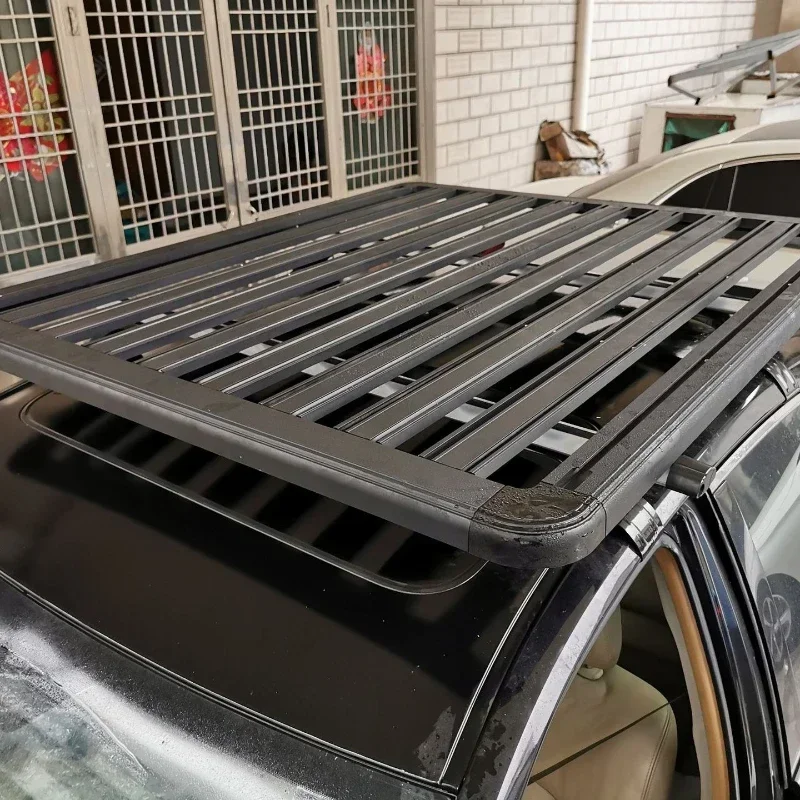 Aluminum alloy roof luggage rack, car roof frame, thickened cargo frame, loading platform 140 * 100 cm