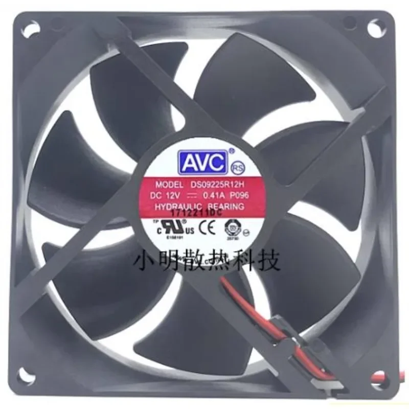 

New CPU Fan For AVC DS09225R12H 12V 0.41A Chassis Temperature Controlled Fan 9025 9CM 90x90x25mm