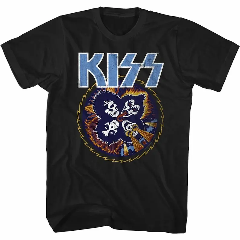 

Kiss Skull Circle Black взрослая футболка