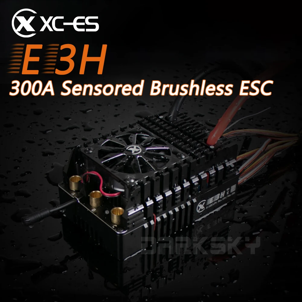 

XC E3H HV 300A 6-16S Lipo Sensored Brushless ESC for 1/4 RC Model Car Buggy Truck Accessories