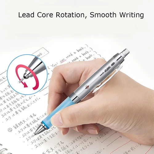 Imagen 2 del producto Lápiz mecánico japonés Uni, Kuru Toga M5-858GG, agarre suave, lápiz de actividad giratorio automático, papelería estética de núcleo constante 0,5