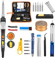 60W Soldering Iron Digital Solder Set Desoldering Pump Solder Heat Pencil Welding Tools Fulx Solder Tips Rework Station