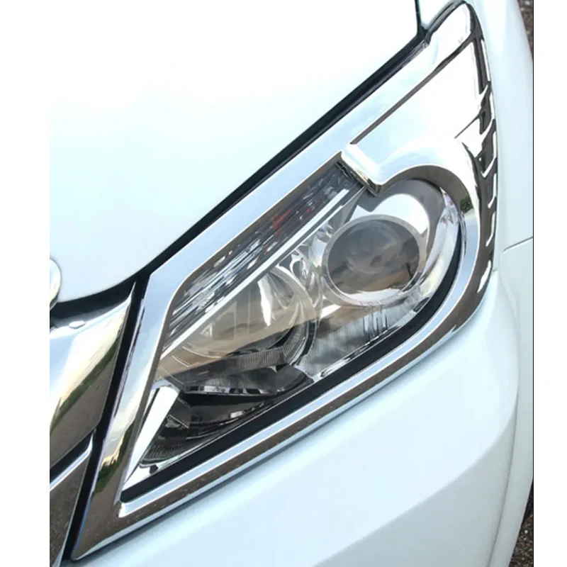 ABS Chrome Front Bumper Headlights Cover For Isuzu Mux Mu-x 2013 2014 2015 2016 2017 Head Lamp Hoods
