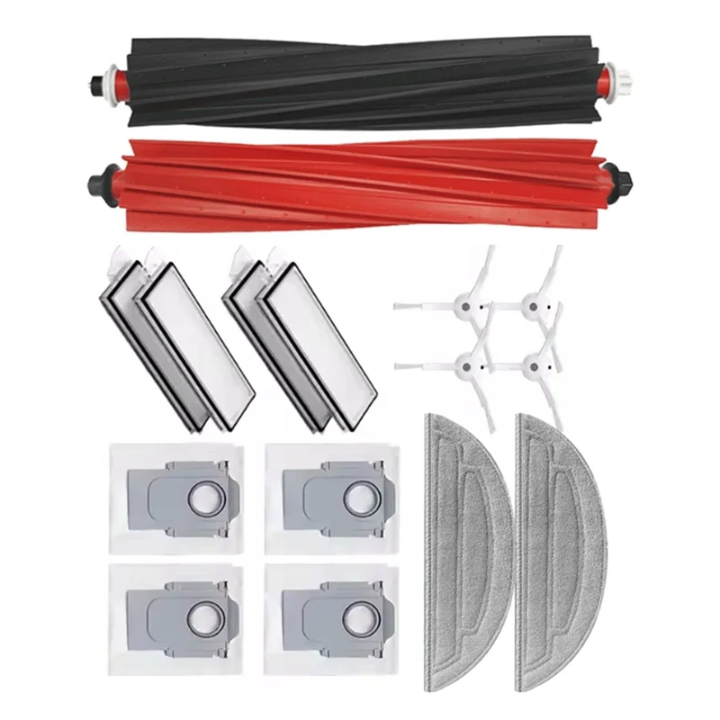 A24P stofzuiger vervangende onderdelenset voor Roborock S8 Maxv Ultra-16PCS inclusief borstel, stofzak, filter, dweildoek