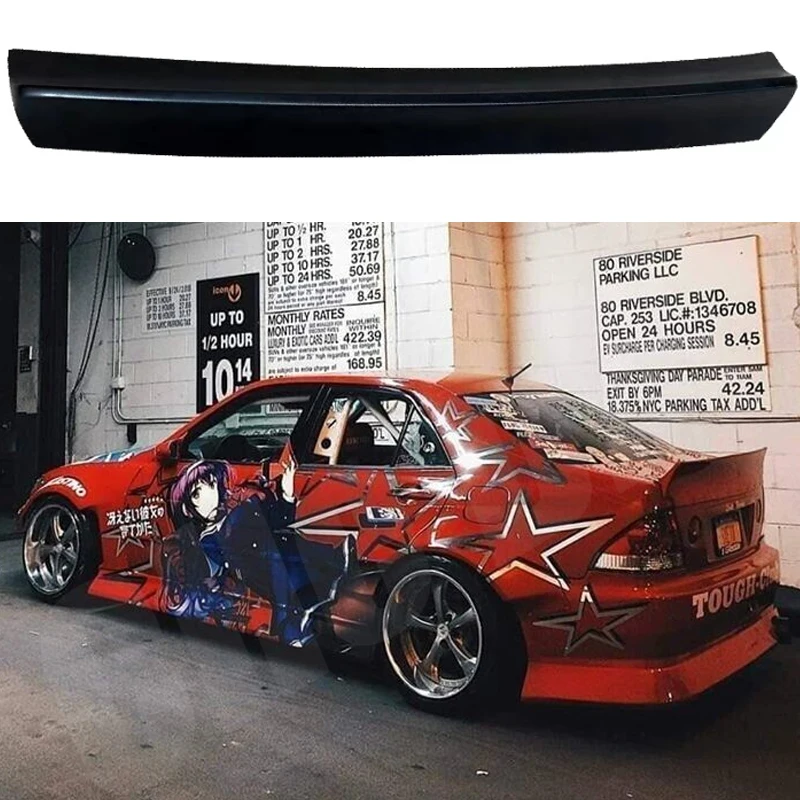 For 1998 1999 2000 2001 2002 Lexus IS200 Altezza Modifikasi Gloss Black Real Carbon Fiber Rear Spoiler Trunk Lid GT TRD Style