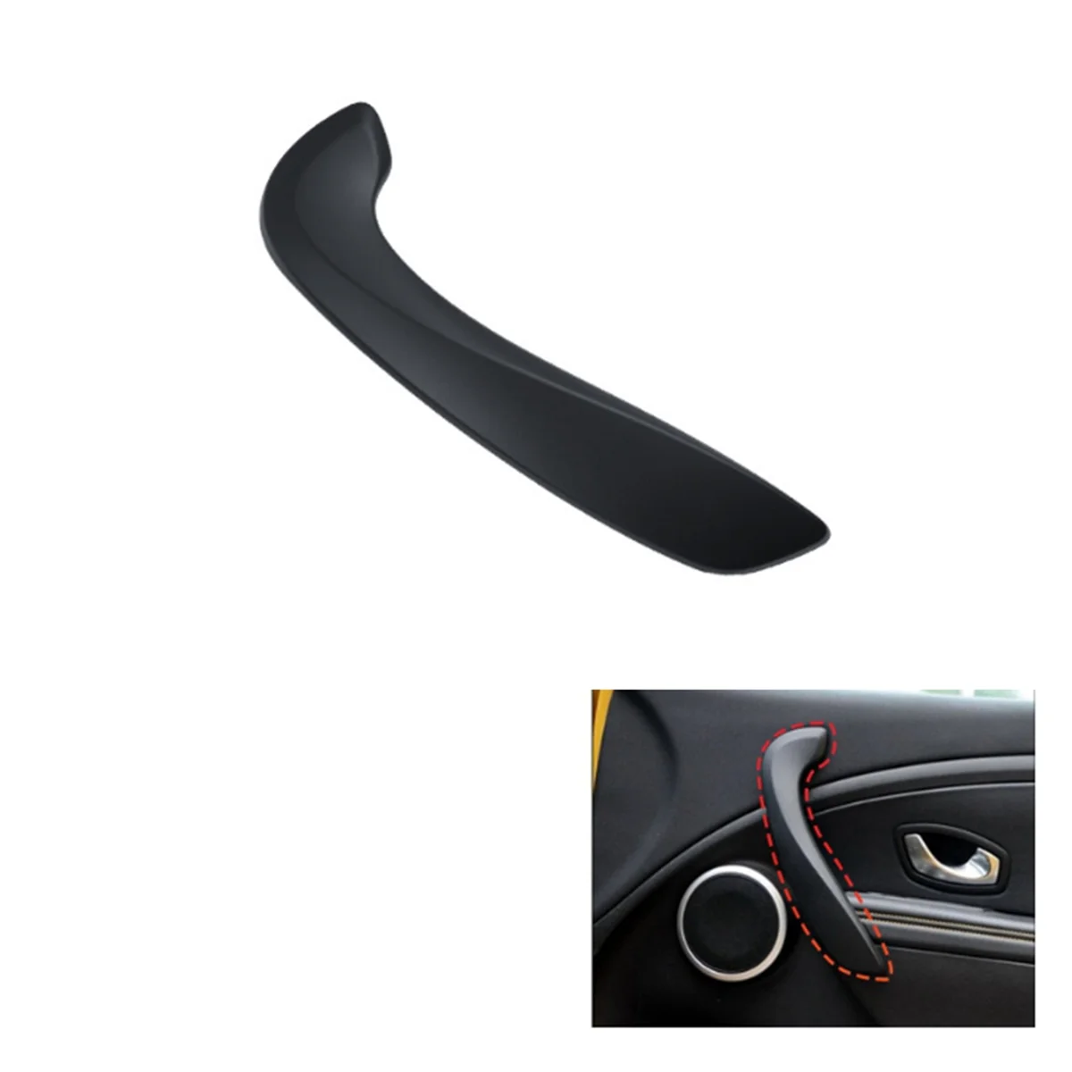 Car Right Front Inner Door Handle for Renault Megane 3 2008-2016 Car Door Inner Armrest Outer Cover Black