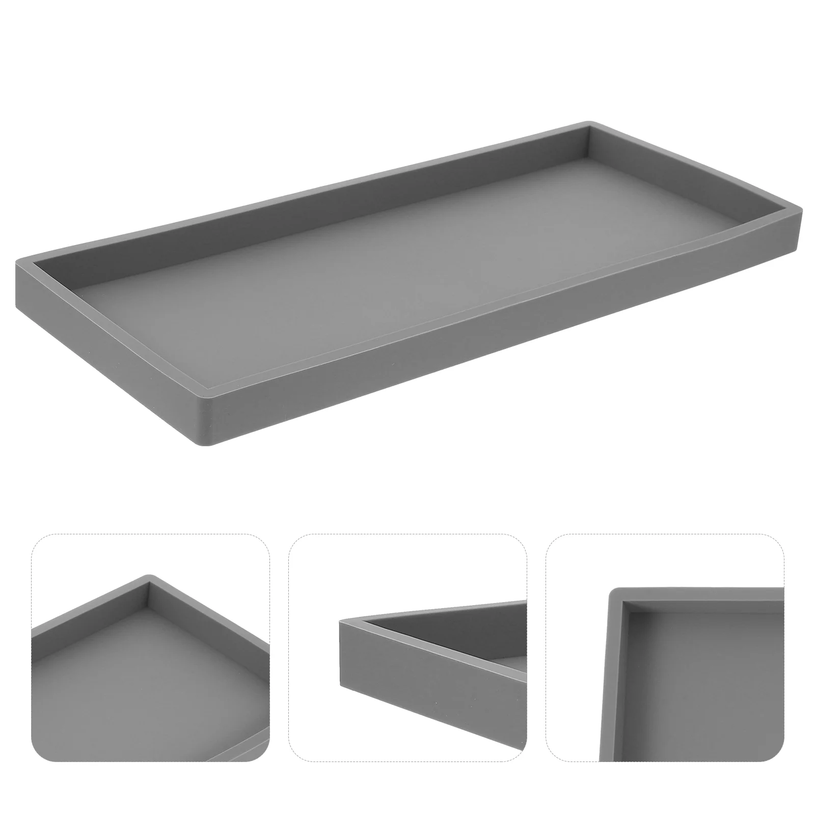 Silicone Tray Vanity Desk Jewelry for Kitchen Counter Dining Table Bathroom Cabinet Countertop Silica Gel Decorative