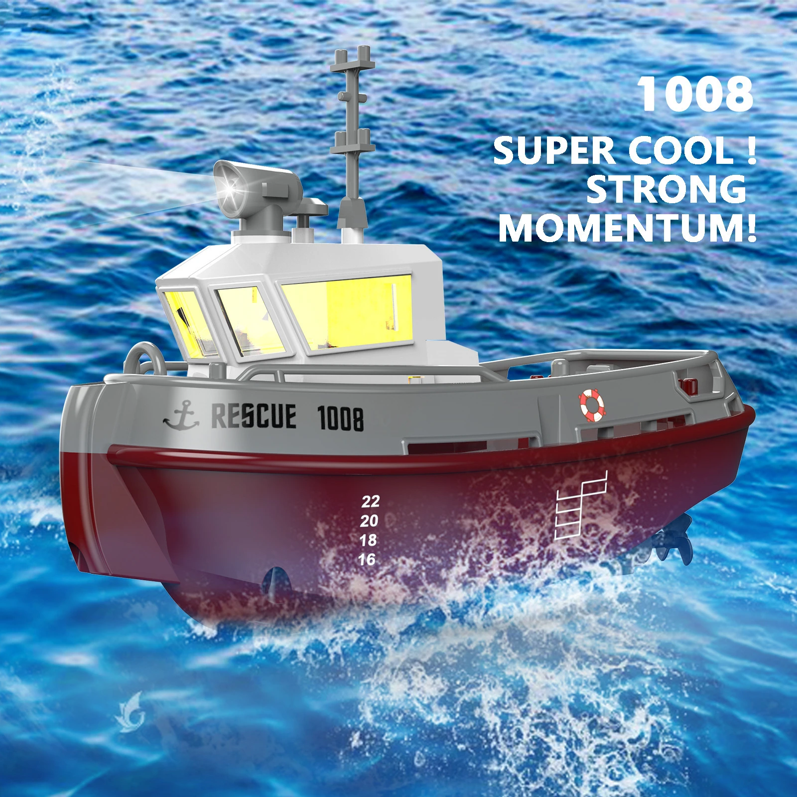 Clearance Sale S820 RC Boat 2.4G 1/72 Powerful Dual Motors Wireless Electric Remote Control Tugboat Model Toys for Kids Gift
