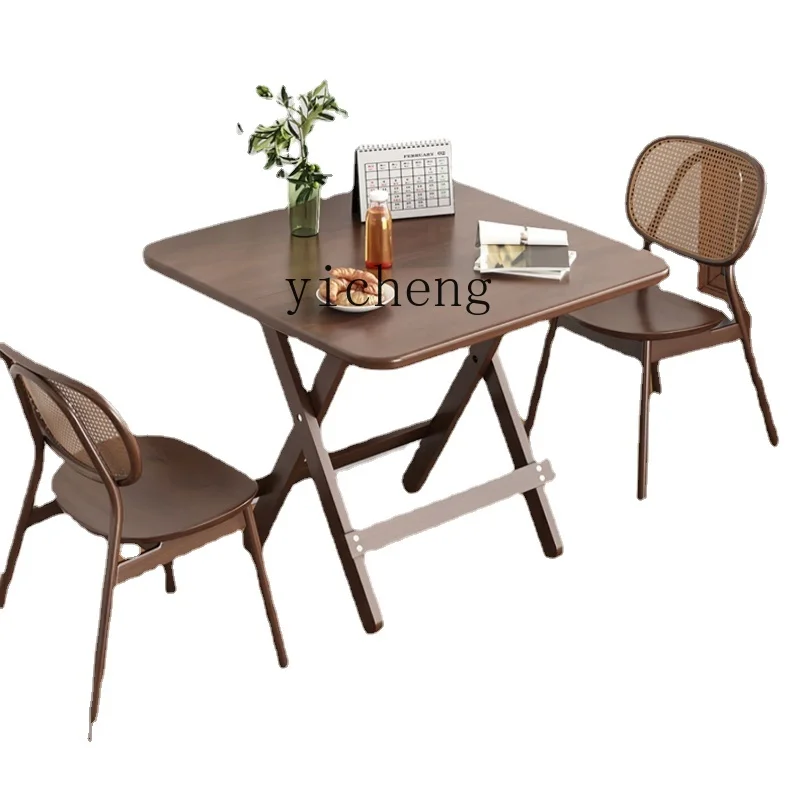 YY Household Small Apartment Eight-Immortal Table Dining Square Balcony Tea Table Simple Dining Table