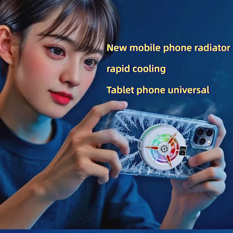 

MINGCVIL Magnetic Back Clip Universal 2 IN 1 Phone Cooler Semiconductor Cooling Fan Freeze Radiator for iOS Android Game tablet