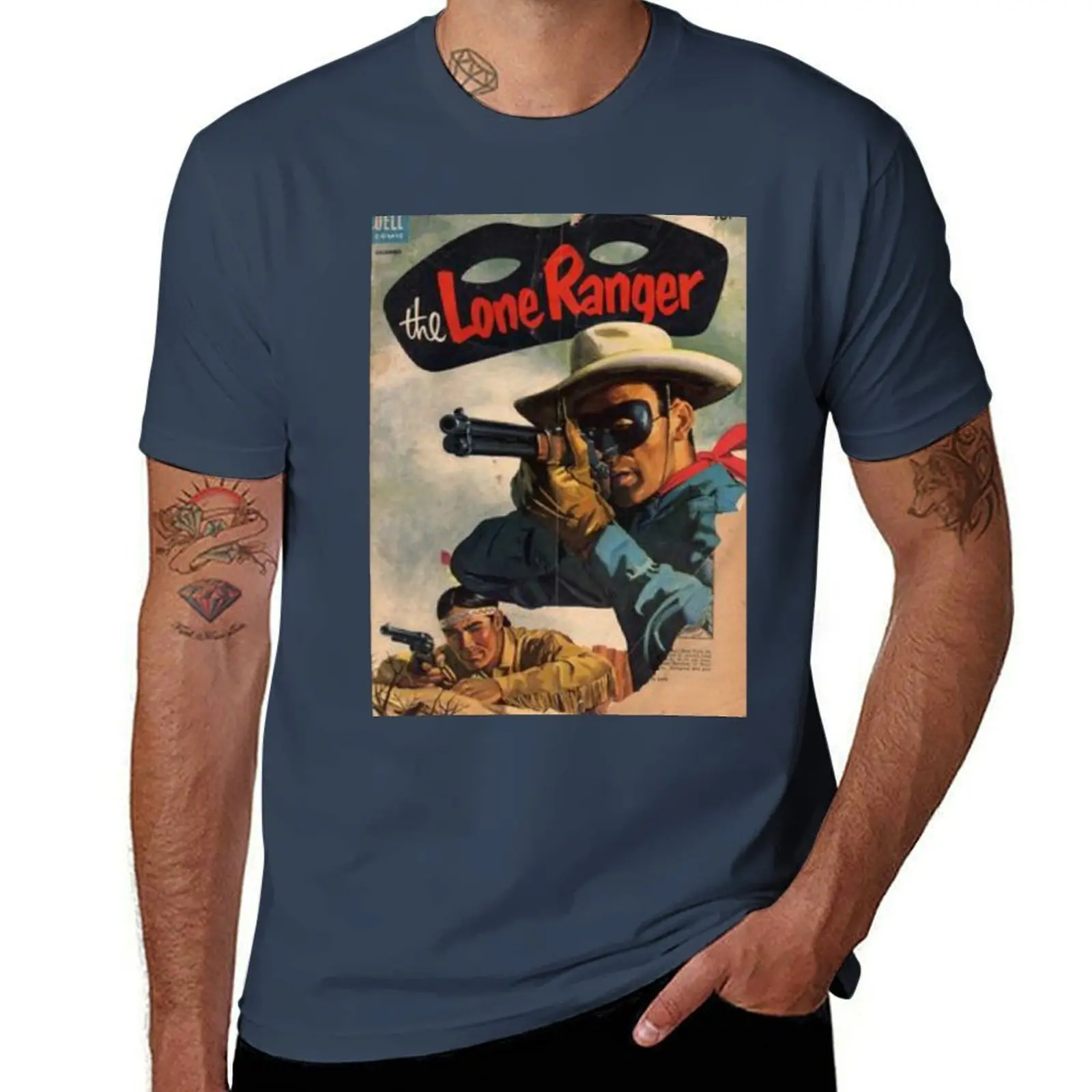 

Lone Ranger T-Shirt Basic Simple Design Short Sleeve Shirt