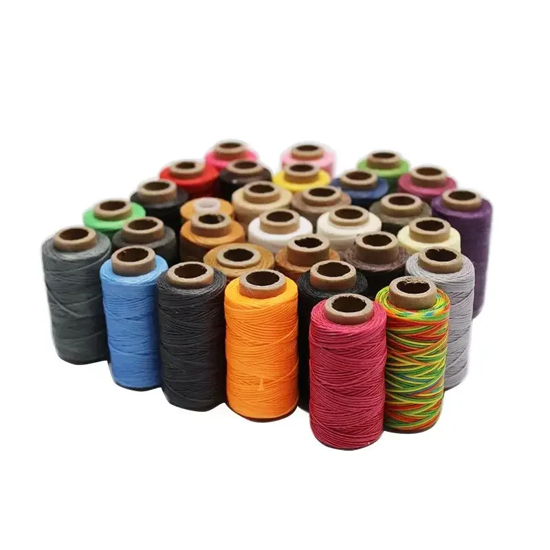 Leather Waxed Thread Cord for DIY Handicraft Tool Hand Stitching Thread 50 Meters Flat Waxed Sewing Line 50m 0.8mm