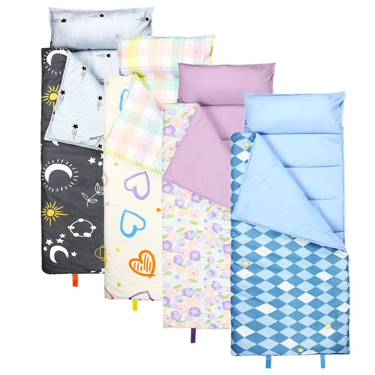 

High Quality Toddler Nap Mat Children's Sleeping Bag With Removable Pillow for Preschool Daycare and Sleepover