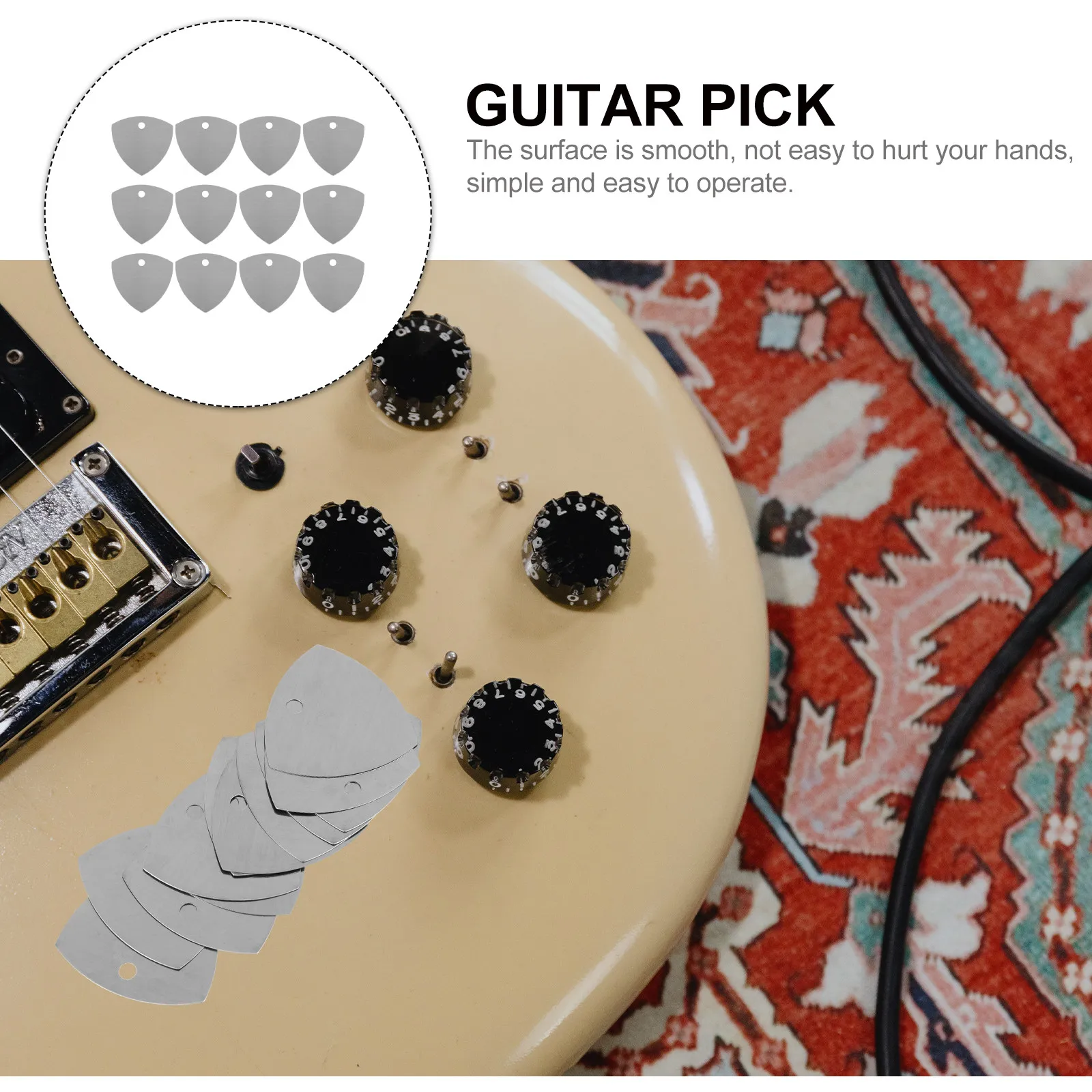 ปิ๊กกีตาร์สแตนเลส 12 ชิ้น ผิวเ - Electric Guitar Pick Pack บทวิจารณ์และราคา