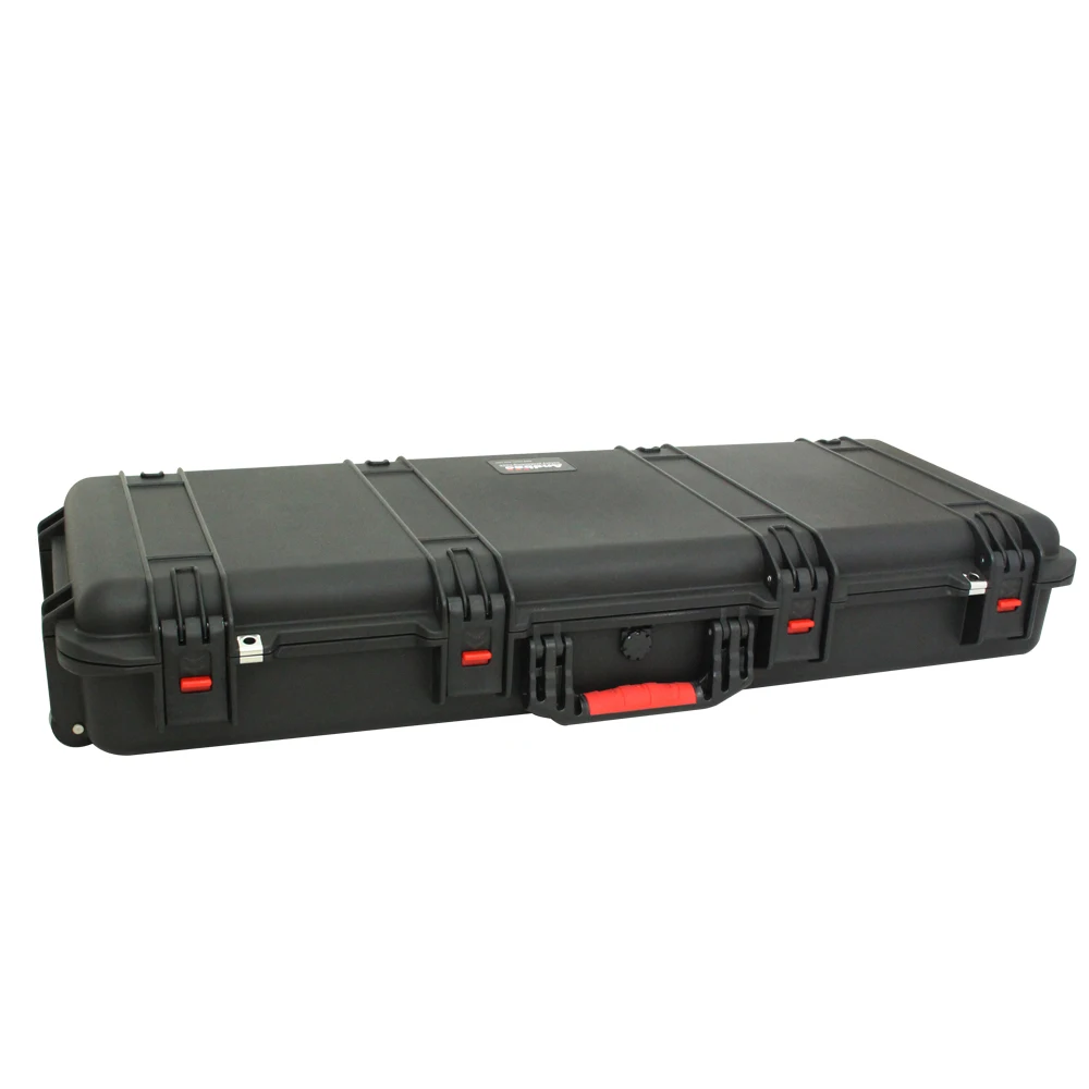 High Impact PP Material IP67 Waterproof Shockproof Plastic Hard Carry Gun Long Case with Eva Foam for Hunting view 3