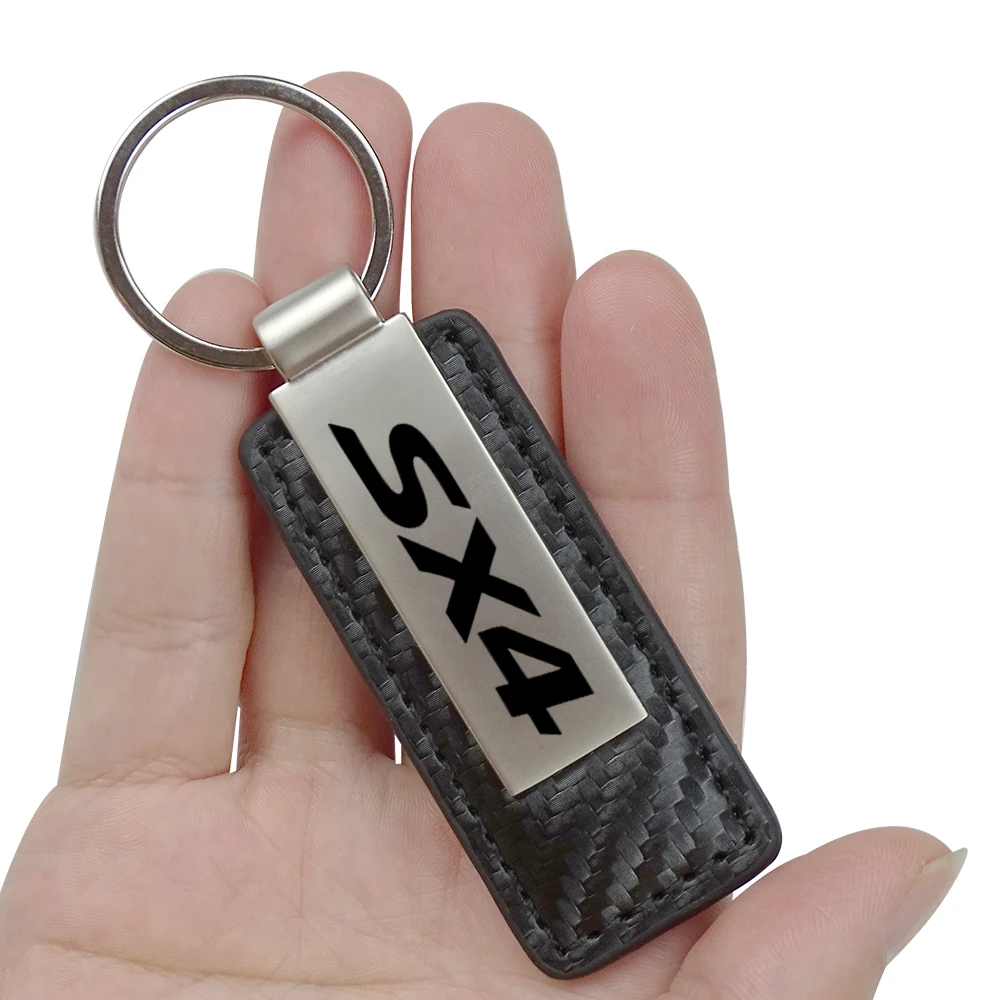 Leather Metal Key Chain Emblem For Suzuki XL7 Spacia Brezza Sx4 S-Cross Swace S.presso Every GEAR Bandit Solo APV Across Jimny