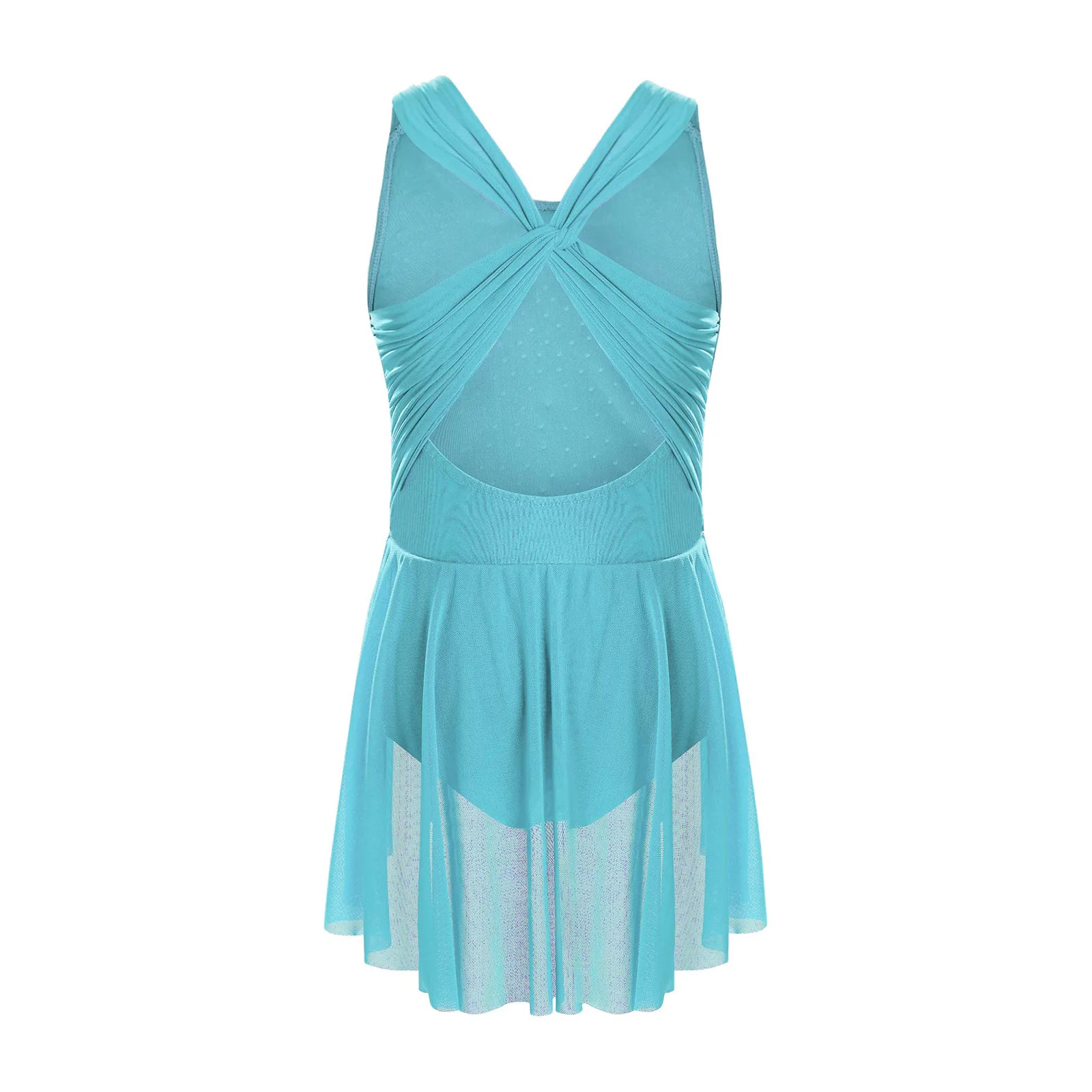 

Kids Girls Latin Jazz Ballroom Dance Performance Costume Sequins Ballet Dance Gymnastics Leotard Tutu Skirt Figure Skating Dres