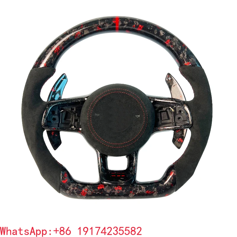 

High Quality Red Forging Carbon Fiber MK7 Steering Wheel for Volkswagen GTI R GTS GTD TSI Personalized Carbon Steering Wheel