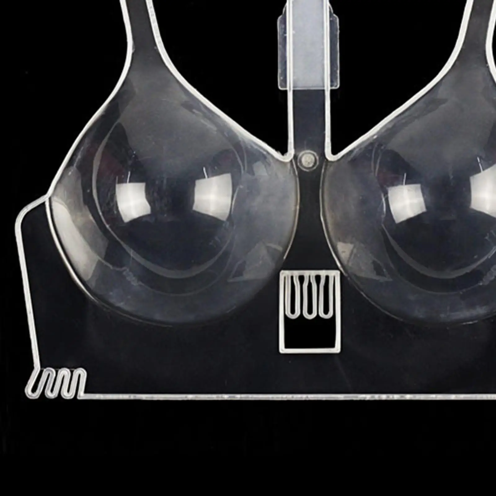 5Pcs Clear Bras Display Rack Hanging Bras Hangers Multifunctional Space Saving for Shop