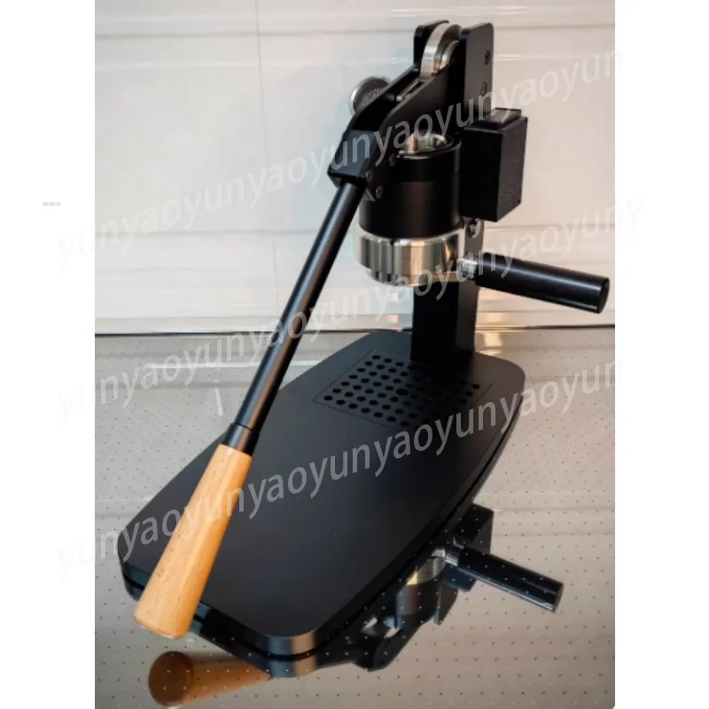 58mm Manual Espresso Machine, 3x Leverage Planetary Gear Hand Press, Heated Pull Lever Coffee Maker with Pressure Gauge