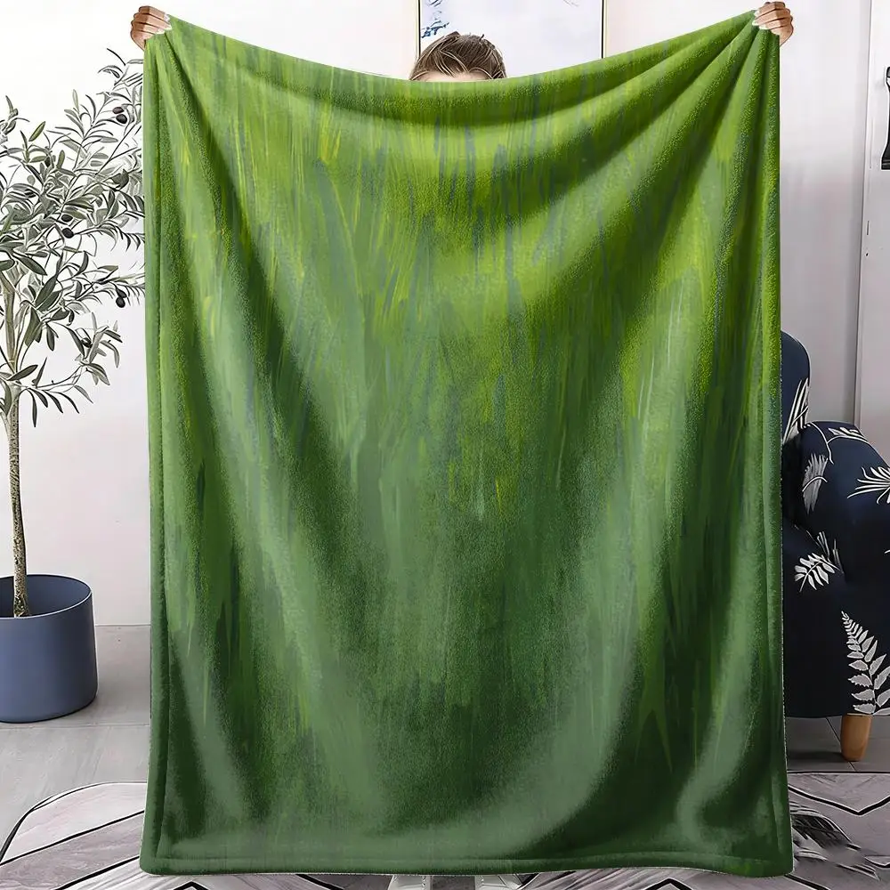 Grass Creative Throw Soft Flannel Throw Summer AC Blanket Lightweight Cool Nap Blanket for Sofa Bed Couch Travel