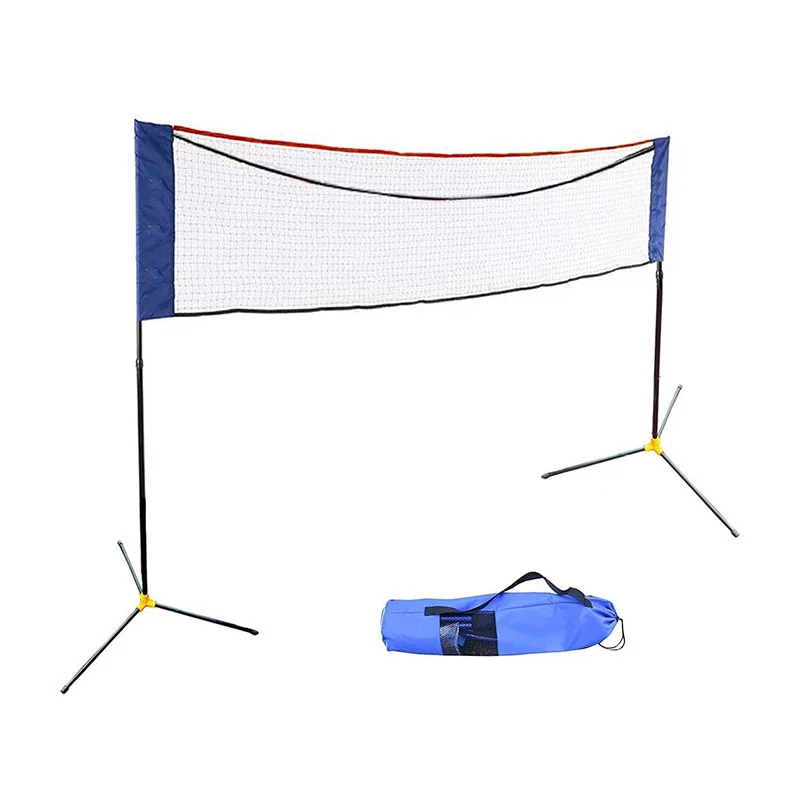 Foldable Height Adjustable tennis Net Set Equipment with Poles Stand and Carry Bag Outdoor Garden Beach Sports