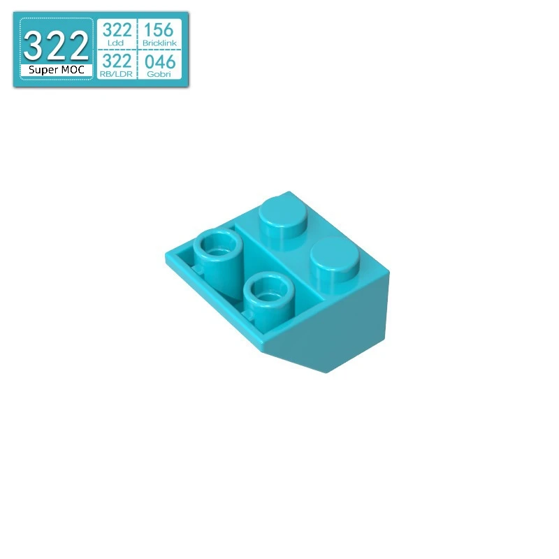 10PCS Moc Accessories Assembles Particles 2x2 45 Degree Brick DIY Assembles Inverted slope Building Block Compatible With 3660