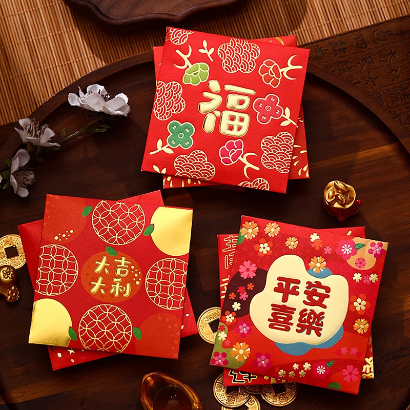 6PCS Chinese New Year Lucky Red Envelope Dragon Year 2024 Gifts Money Pocket Red Packet New Year Supplies