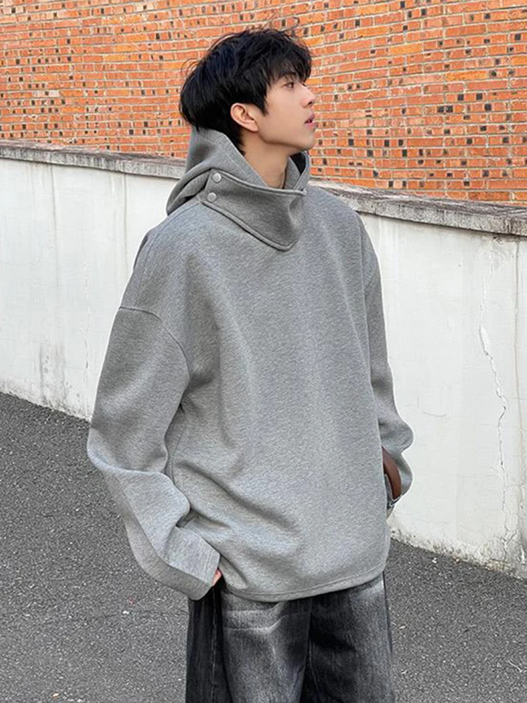 

Мужская толстовка с капюшоном в американском стиле, весенне-осенняя космическая хлопковая толстовка с высоким воротником, свободная посадка, молодежная модная полиэфирная ткань