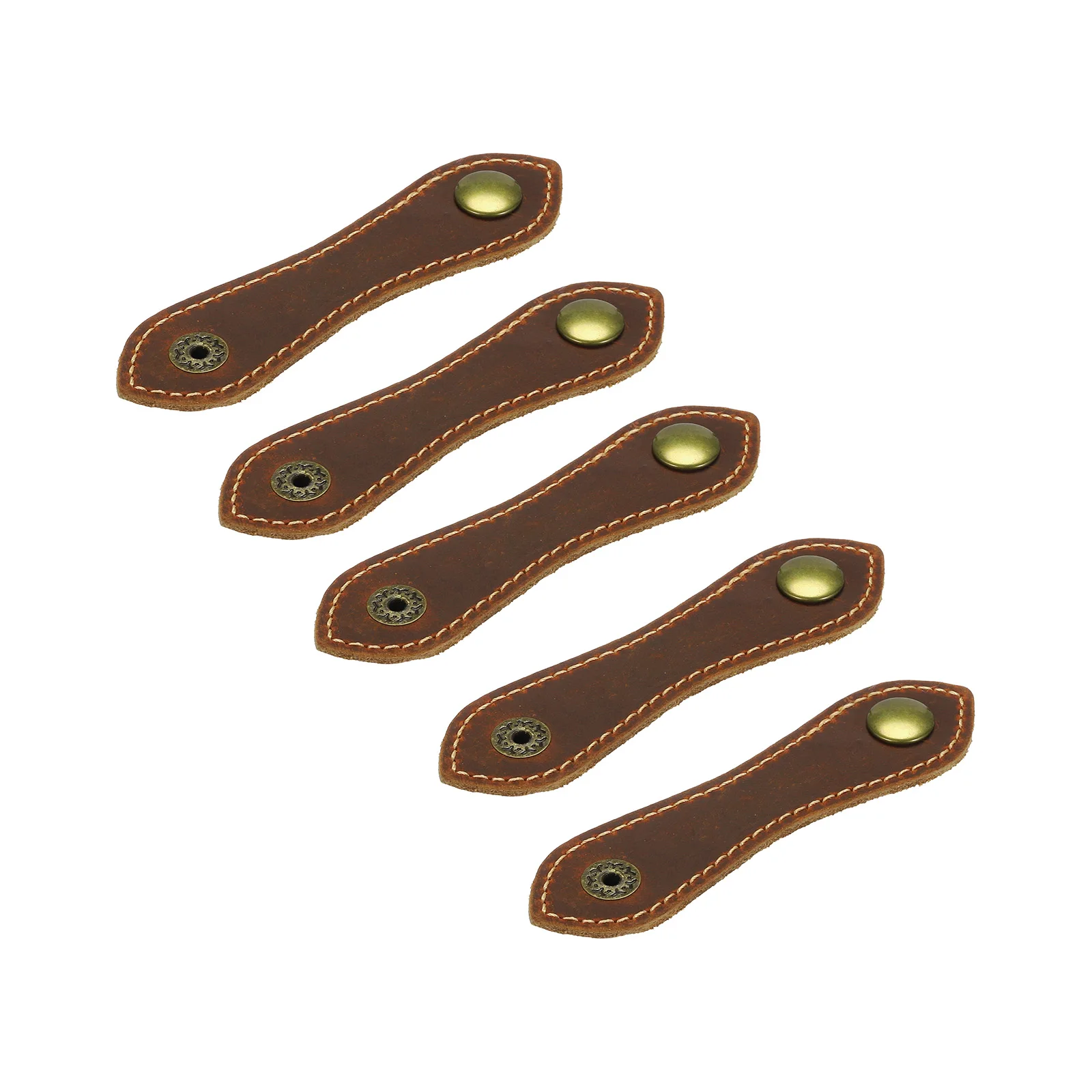 5Pcs Leather Cable Straps Cord Organizer 100x20mm Cable Ties Portable Cable Winder Wire Management for USB Cable Headphone Wire