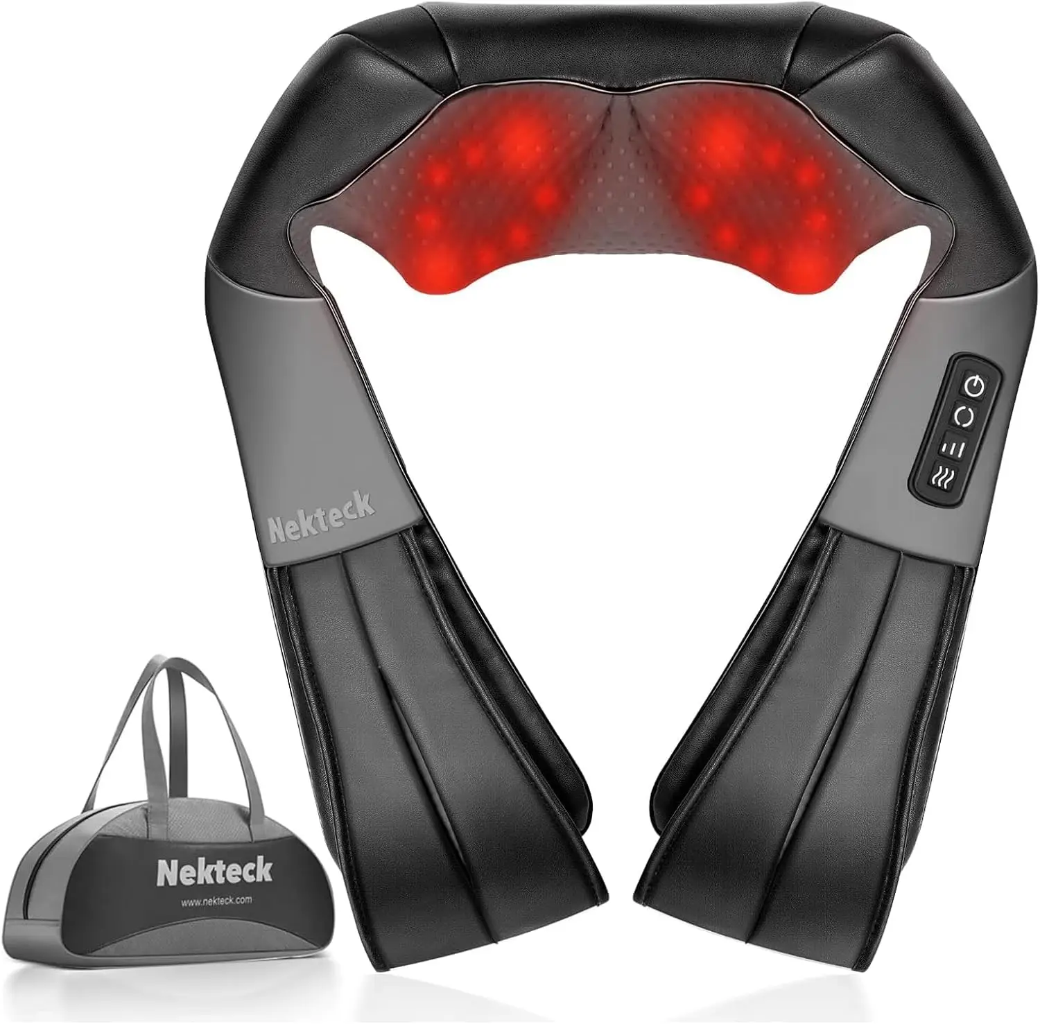 

2026 Upgraded Shiatsu Neck Massager with Heat for Pain Relief, Deep Tissue Back Shoulder Kneading Pillow, Relaxation Tool Gift