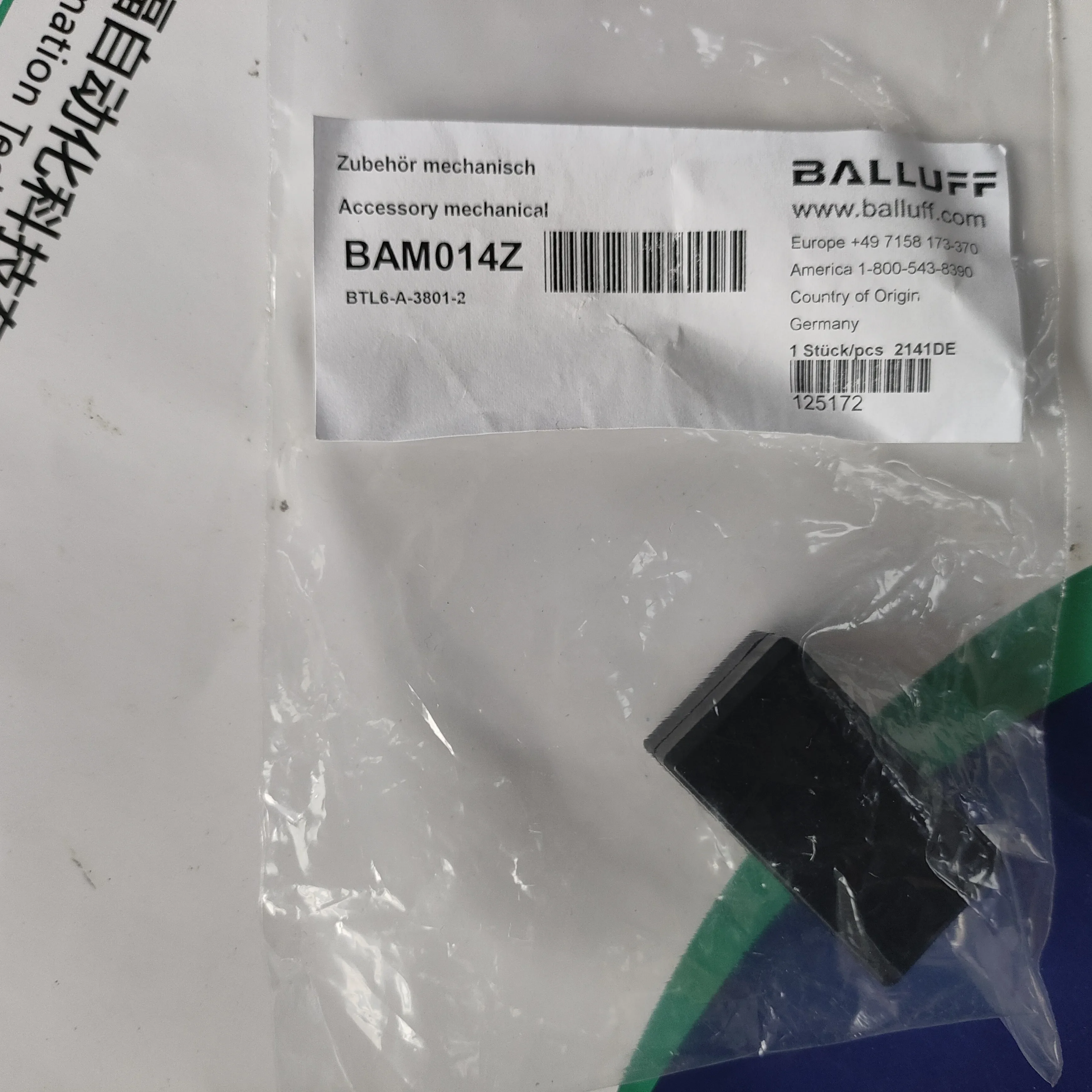 2025 Germany BALLUFF BTL6-A-3801-2 BAM014Z Spot Original Displacement Magnetic Block Positioning Block