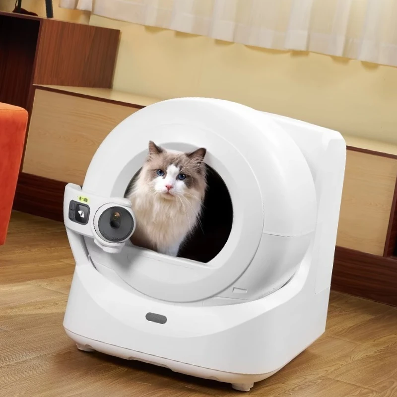 

Smart Cat Litter Box Automatic with AI Made of Durable Plastic