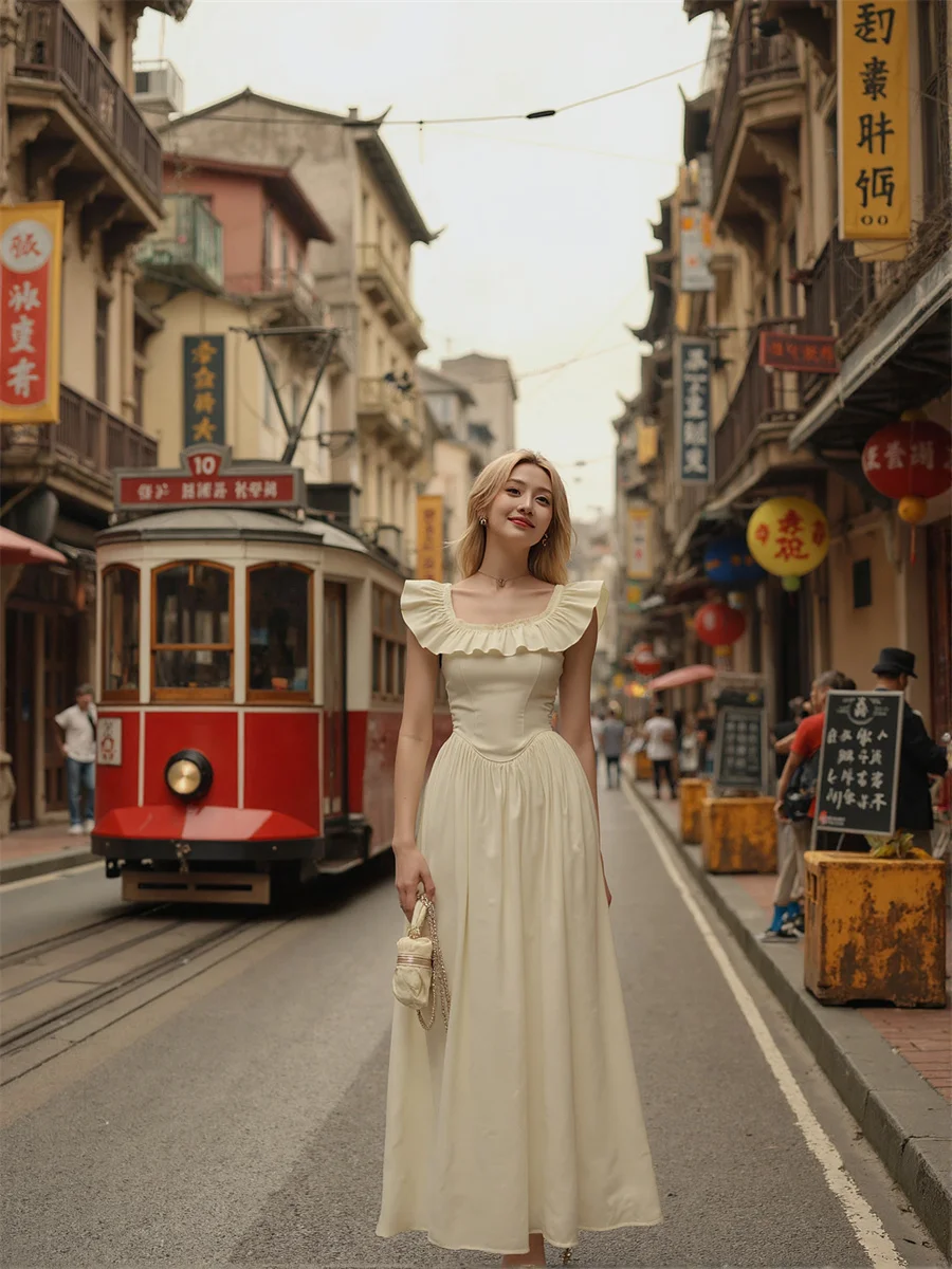 Robes de jour décontractées pour femmes, Style Preppy, col en v, coupe basse, décolleté en cœur, Sexy, chaude, épicée, automne