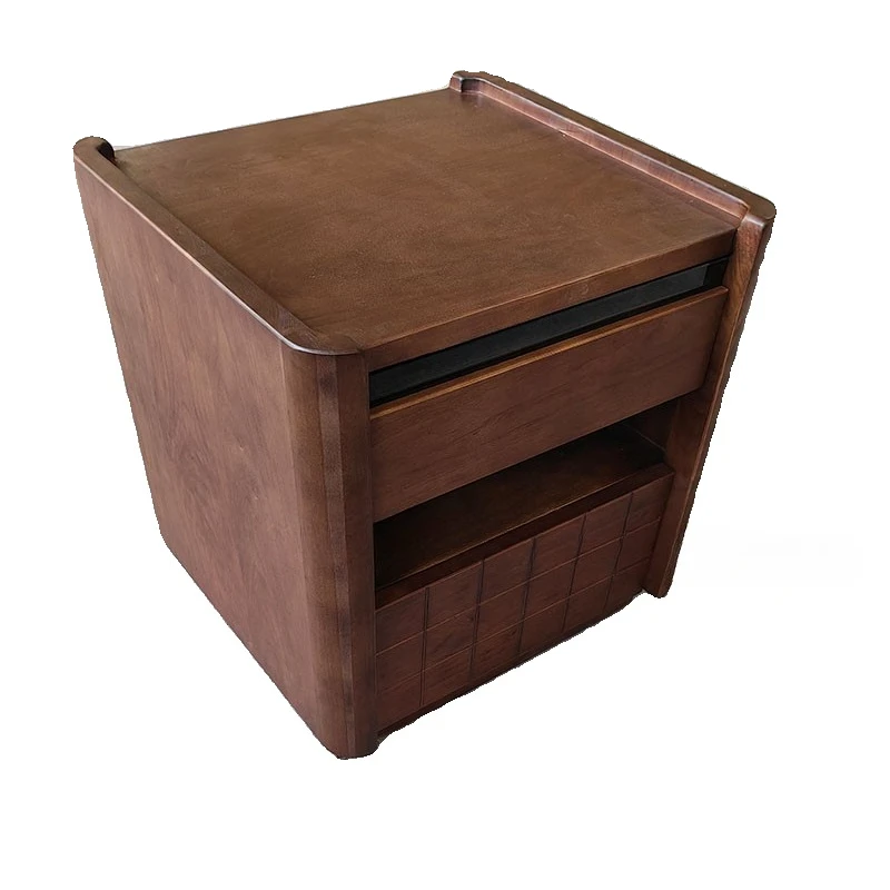 

Вишневое дерево, старинная простая боковая кабина для хранения, ретро, французская мебель для маленькой квартиры, мебель для главной спальни, прикроватная тумбочка