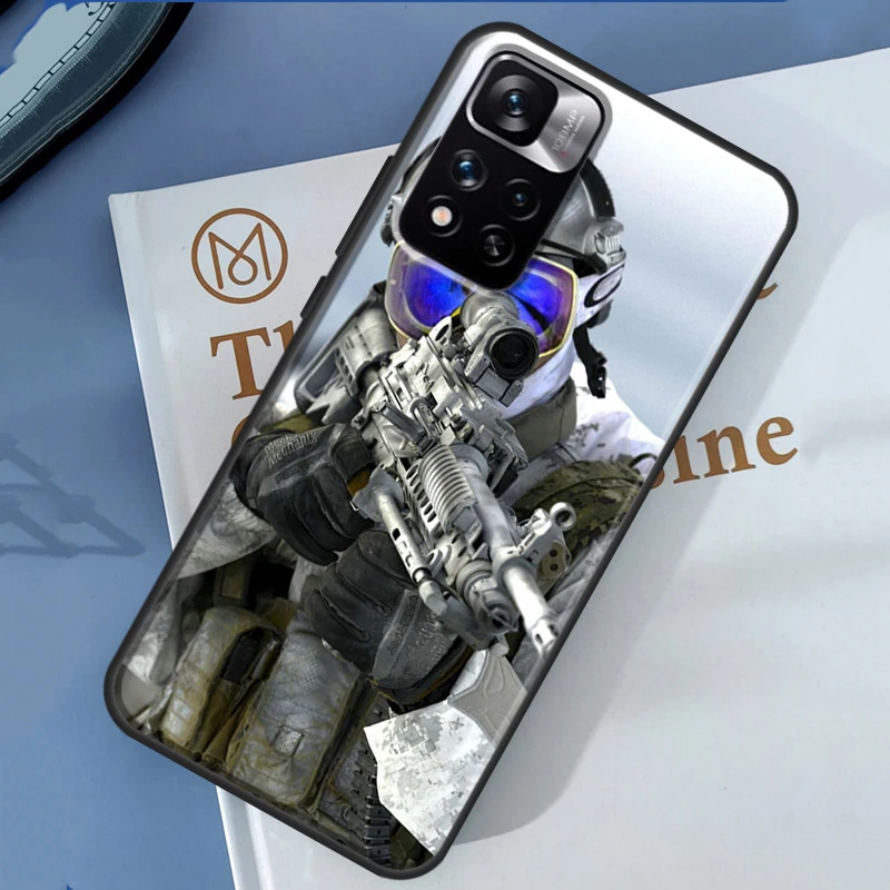 Army Soldier Special Forces Case For Xiaomi Redmi Note 12 11 10 9 8 Pro Cover For Redmi Note 10S 11S 10A 10C 9A 9C 12C 9T