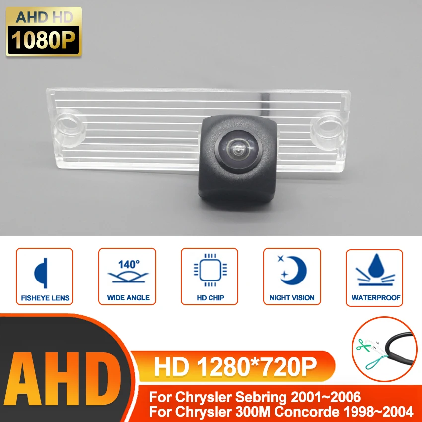 

Камера заднего вида AHD HD CCD водонепроницаемая 1080P для парковки и движения задним ходом для Chrysler Sebring 2001~2006, 300M, Concorde 1998~2004