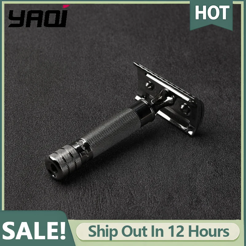 

Yaqi Diagonal Slant Stainless Steel Safety Razor 0.35mm Blade Gap with A 77mm Handle Length and 13mm Diameter Comfortable Grip