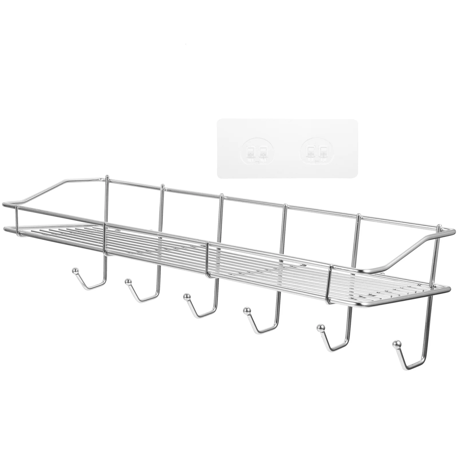 

Stainless Steel Mounted Storage Rack for Kitchen Bathroom Organizer Spice Shelf Home Toothbrush Wall Mounted Organizer Storage
