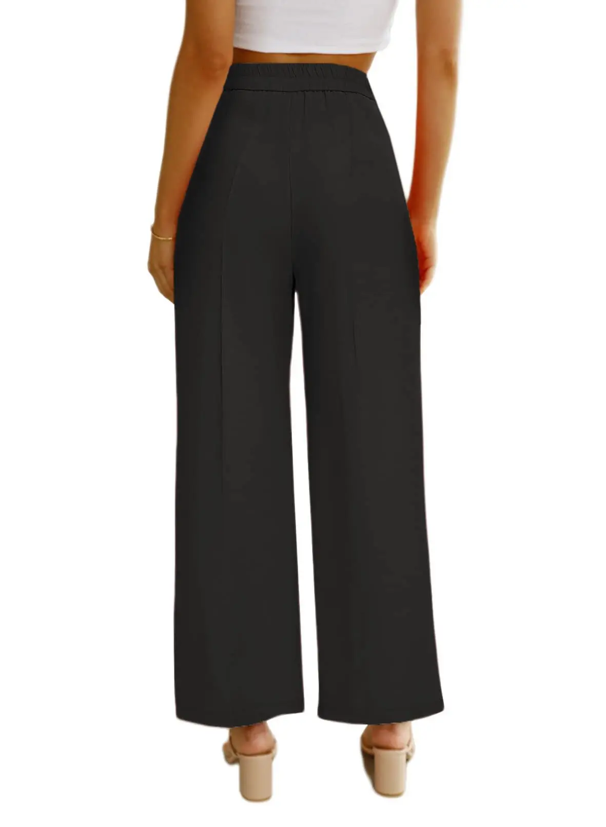 Women's High Waist Wide Leg Dress Pants - 2025 Office Trousers with Pockets