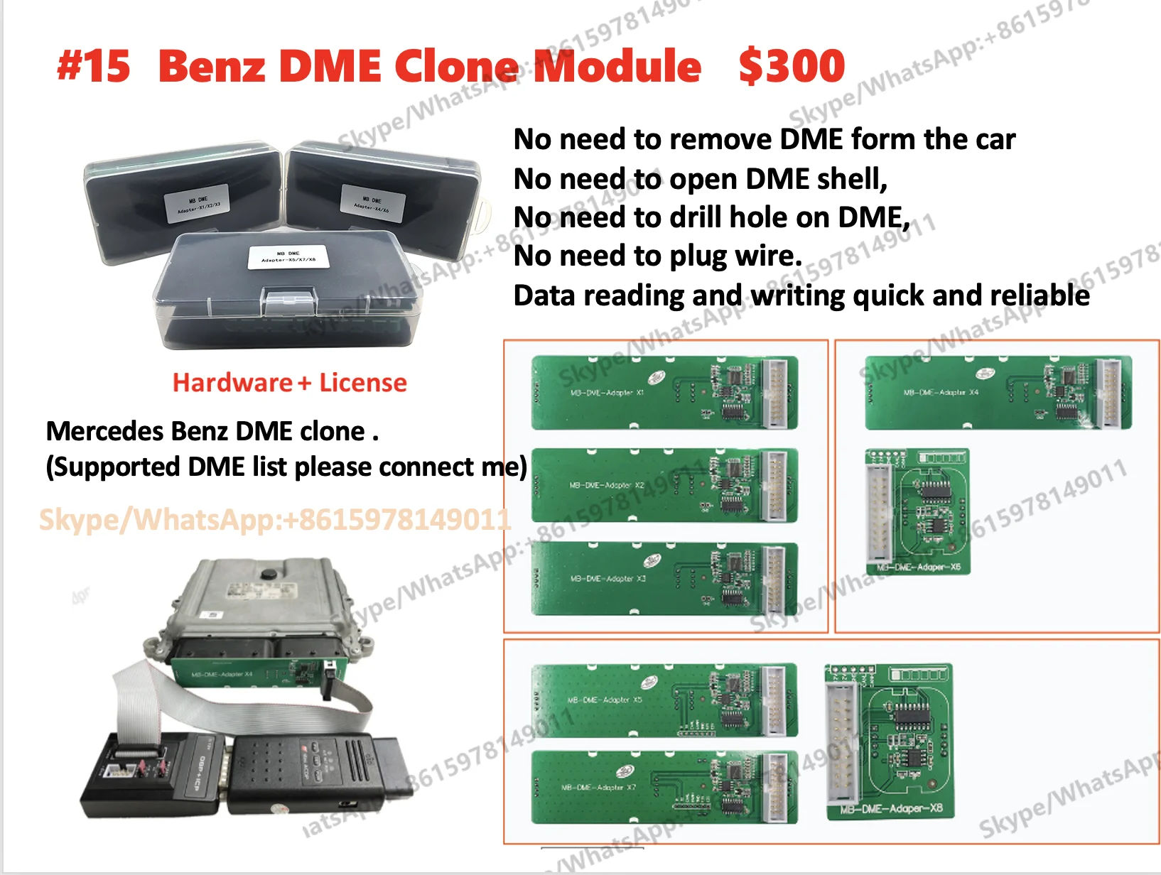 Yanhua ACDP ECU programming tool Module 15 with License A100 for Mercedes Benz DME read and write tools