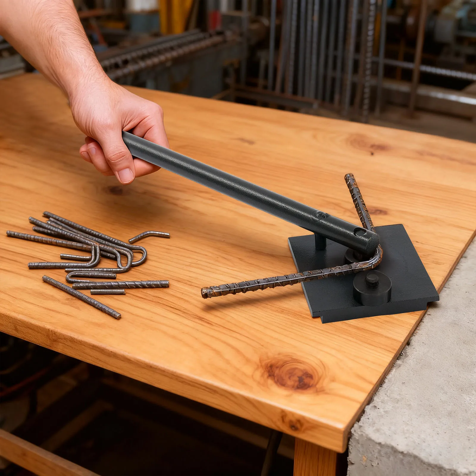 أداة ثني القضبان الفولاذية اليدوية أداة آلة ثني القضبان الفولاذية مناسبة للمباني الصناعية وورش عمل الصيانة